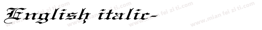 English italic字体转换